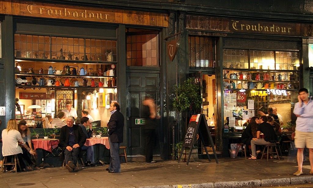 The Troubadour London bar interior