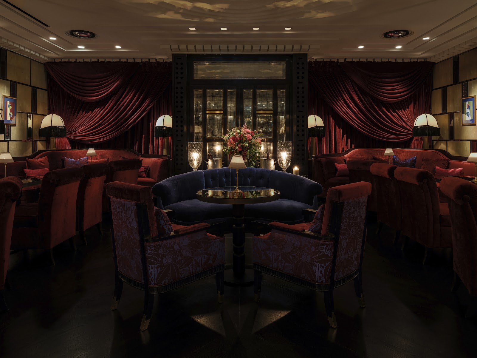 Dim bar interior with warm light