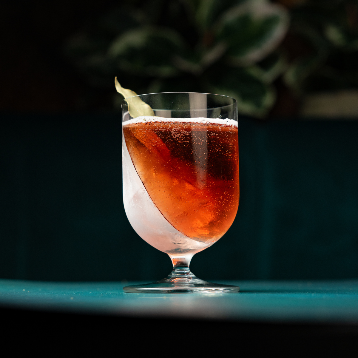 Cocktail close up with garnish