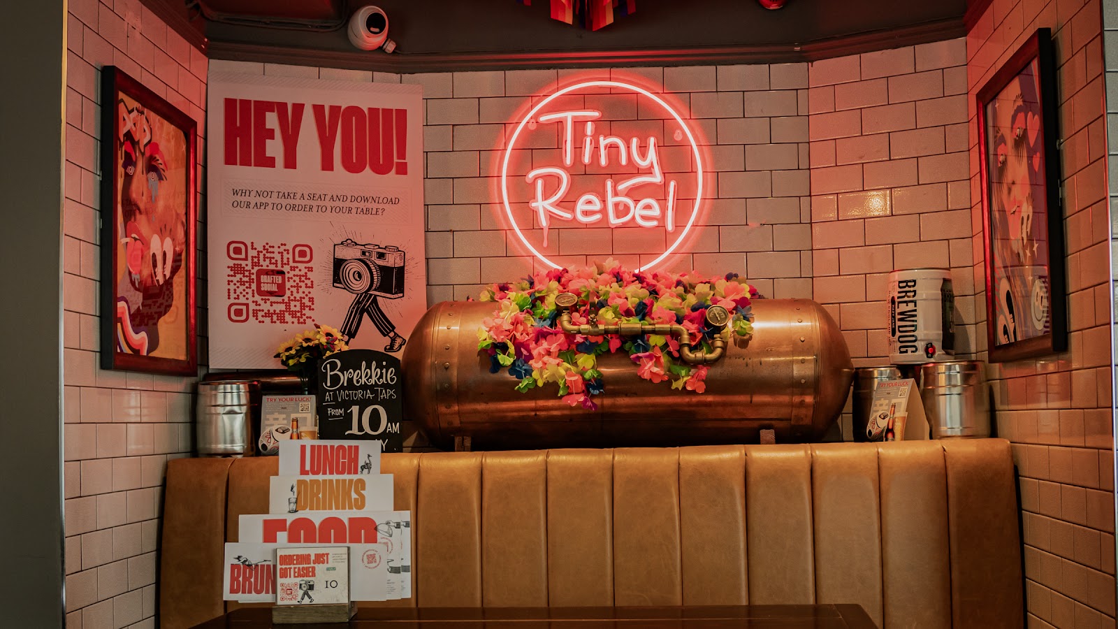 Victoria Taps craft pub interior with screens near Victoria station, London