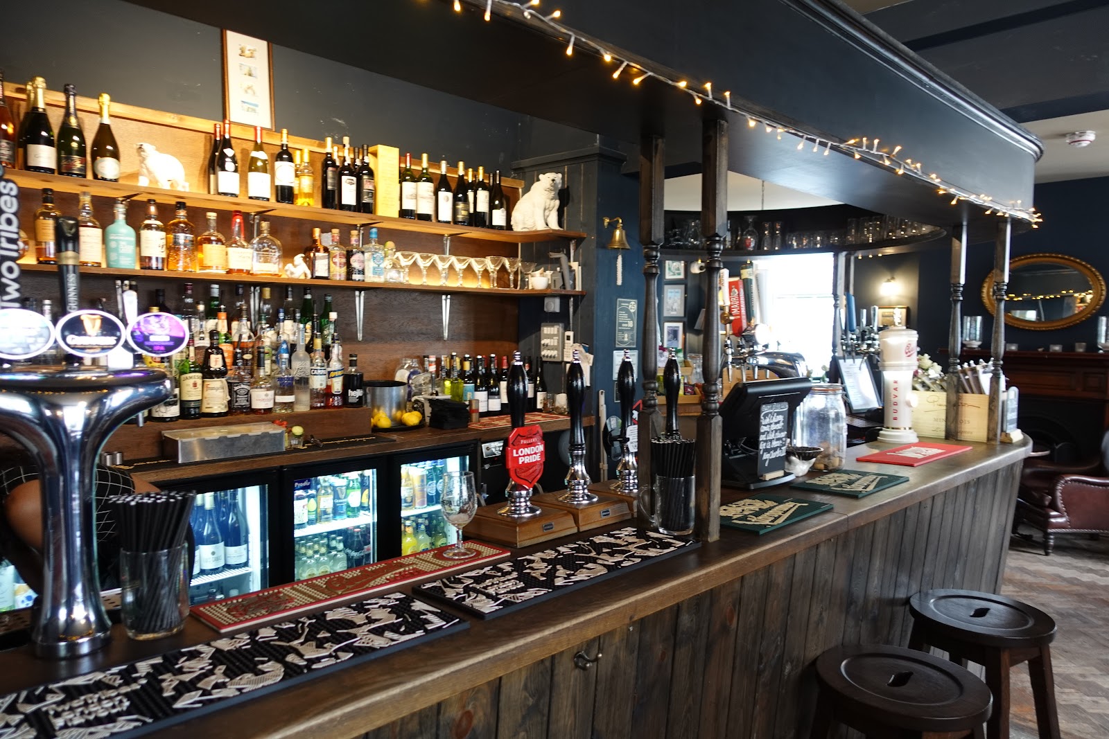 Historic pub interior at The Old White Bear Hampstead