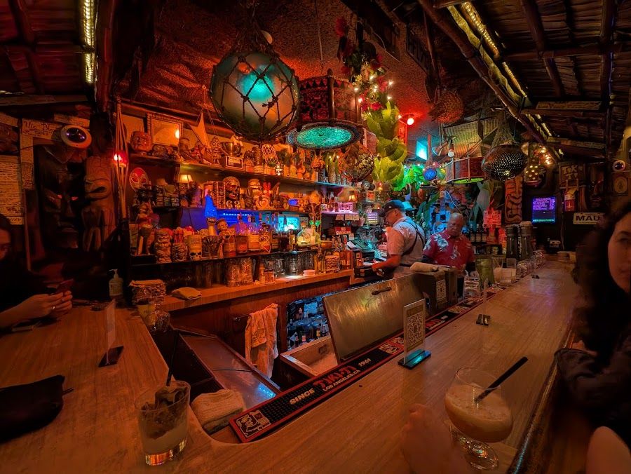 Tiki-Ti cocktail at the bar
