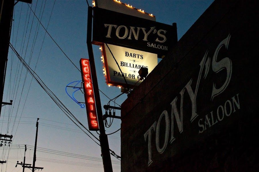 Tony's Saloon cocktail at the bar