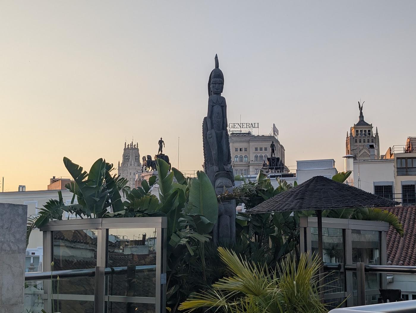 Bar interior at Hotel Urban Madrid rooftop