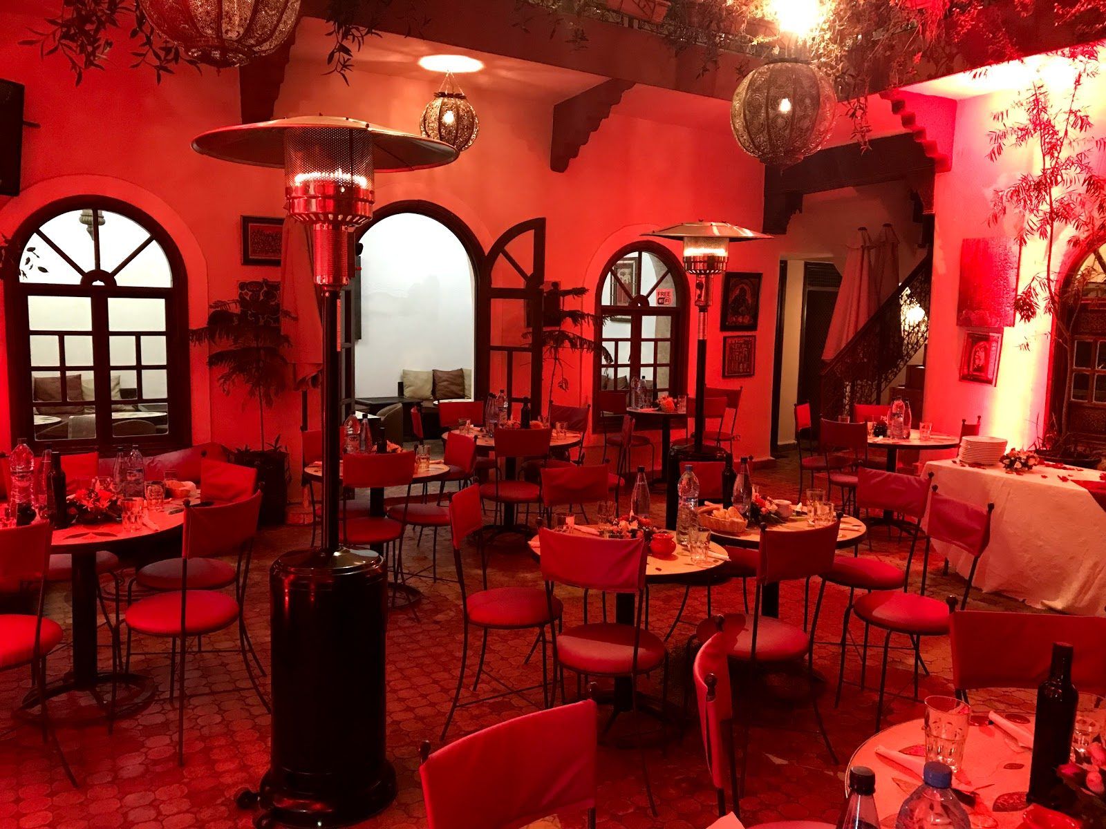 Cafe Bougainvillea Marrakech bar interior