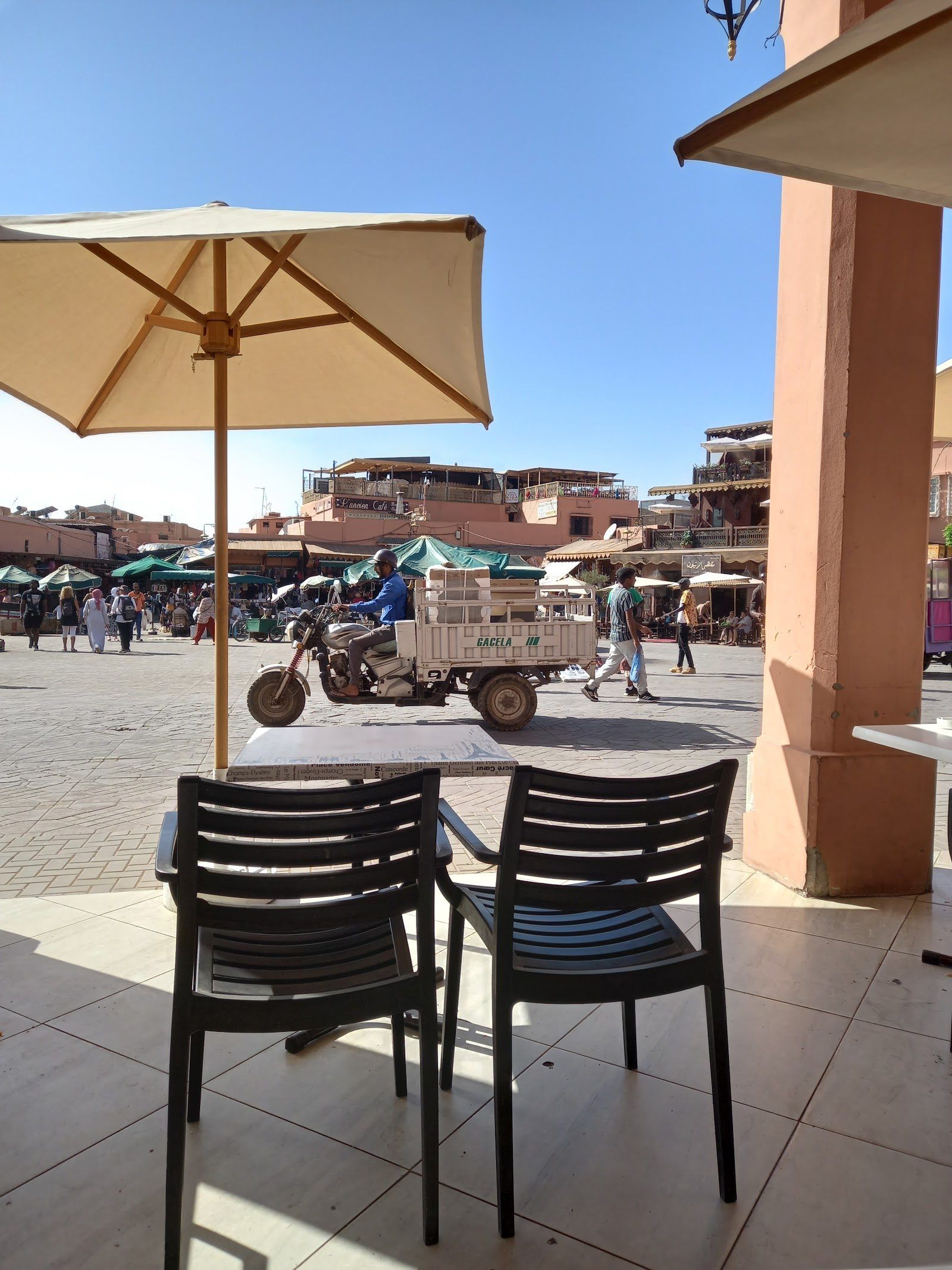 Cafe de France Marrakech bar interior