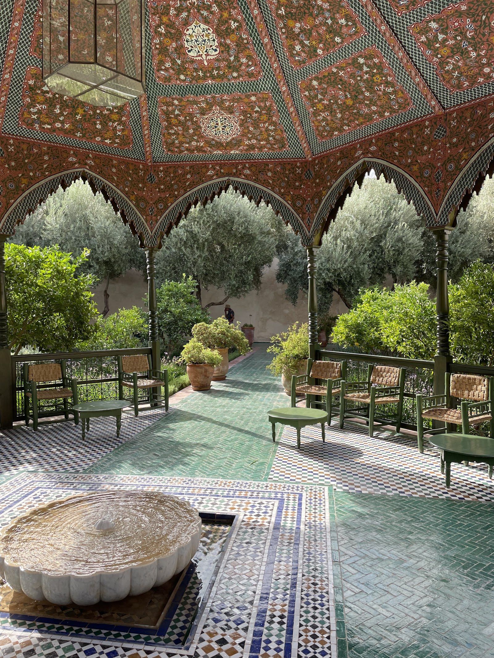 Le Jardin Secret Cafe Marrakech bar interior