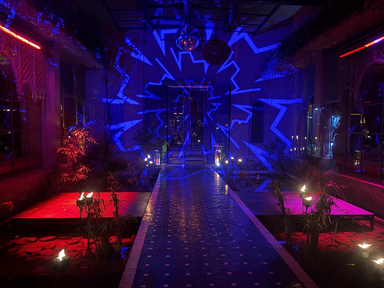 Moroccan supper club interior