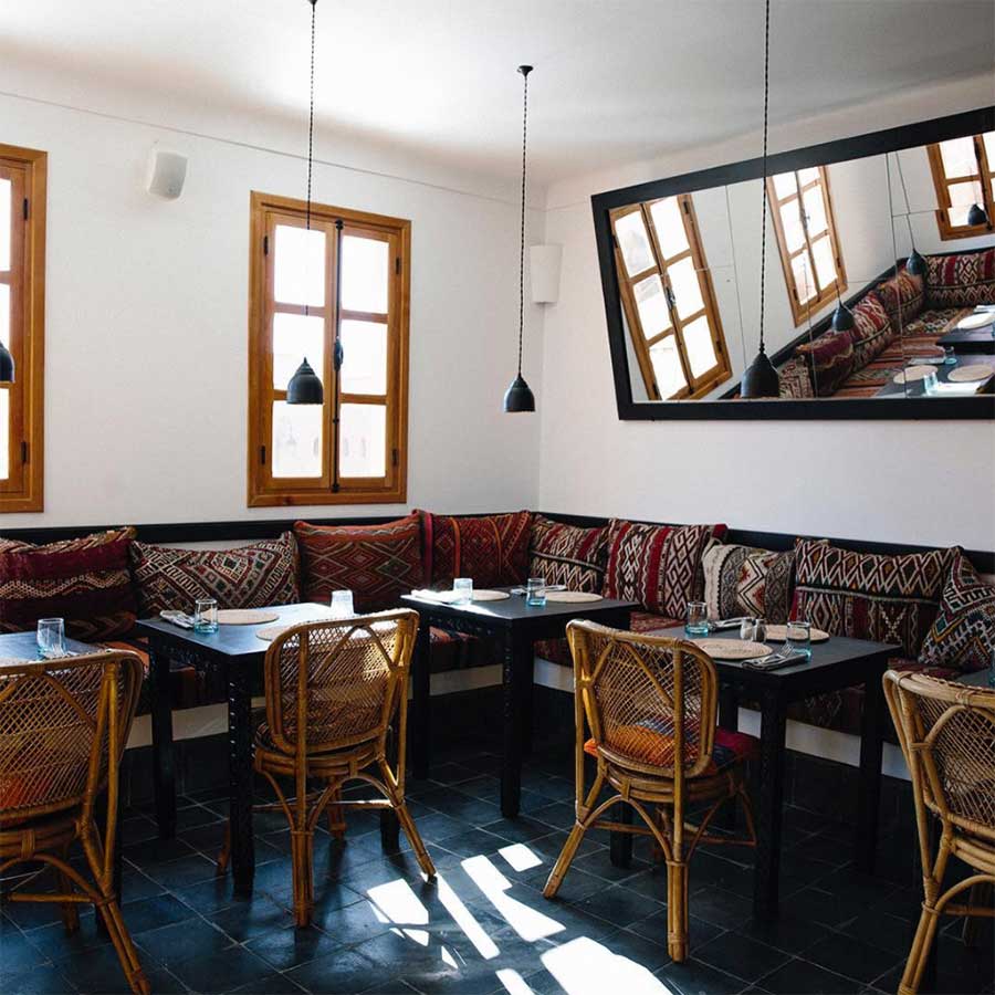Nomad Rooftop Marrakech bar interior