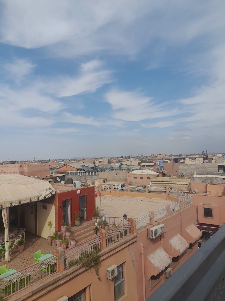 Sky Bar at Royal Mansour Medina atmosphere