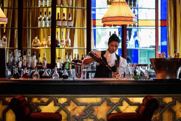 The Restaurant Bar at La Mamounia Marrakech bar interior