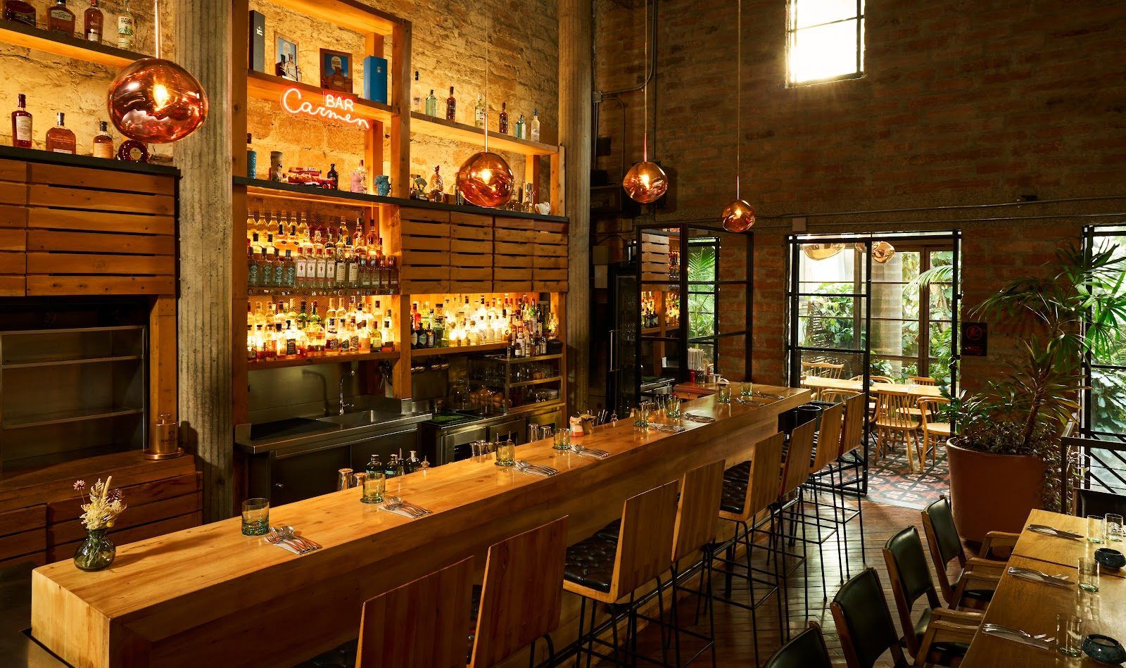 Carmen Restaurant Bar Medellin bar interior