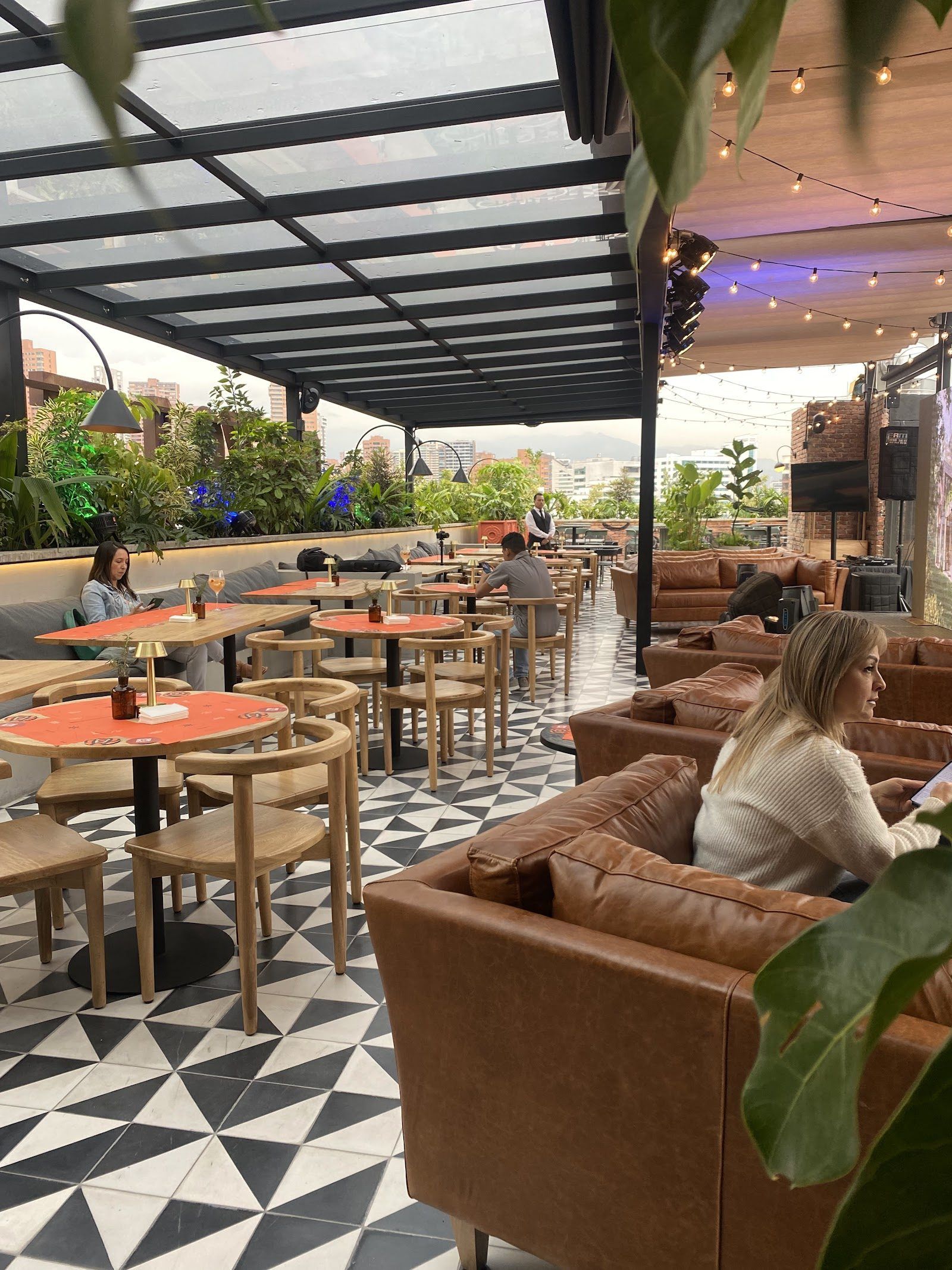 The Novelty Rooftop Medellin bar interior