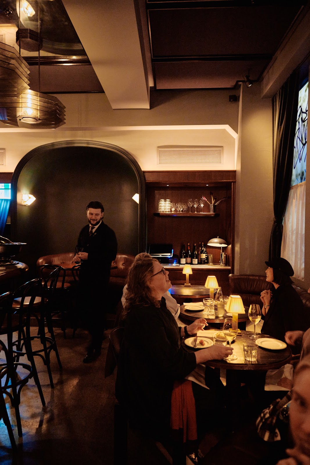 Speakeasy bar with low light