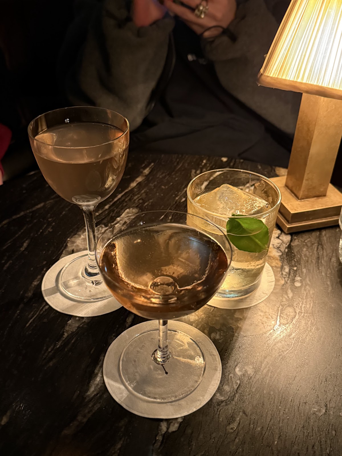 Dim bar interior with warm light