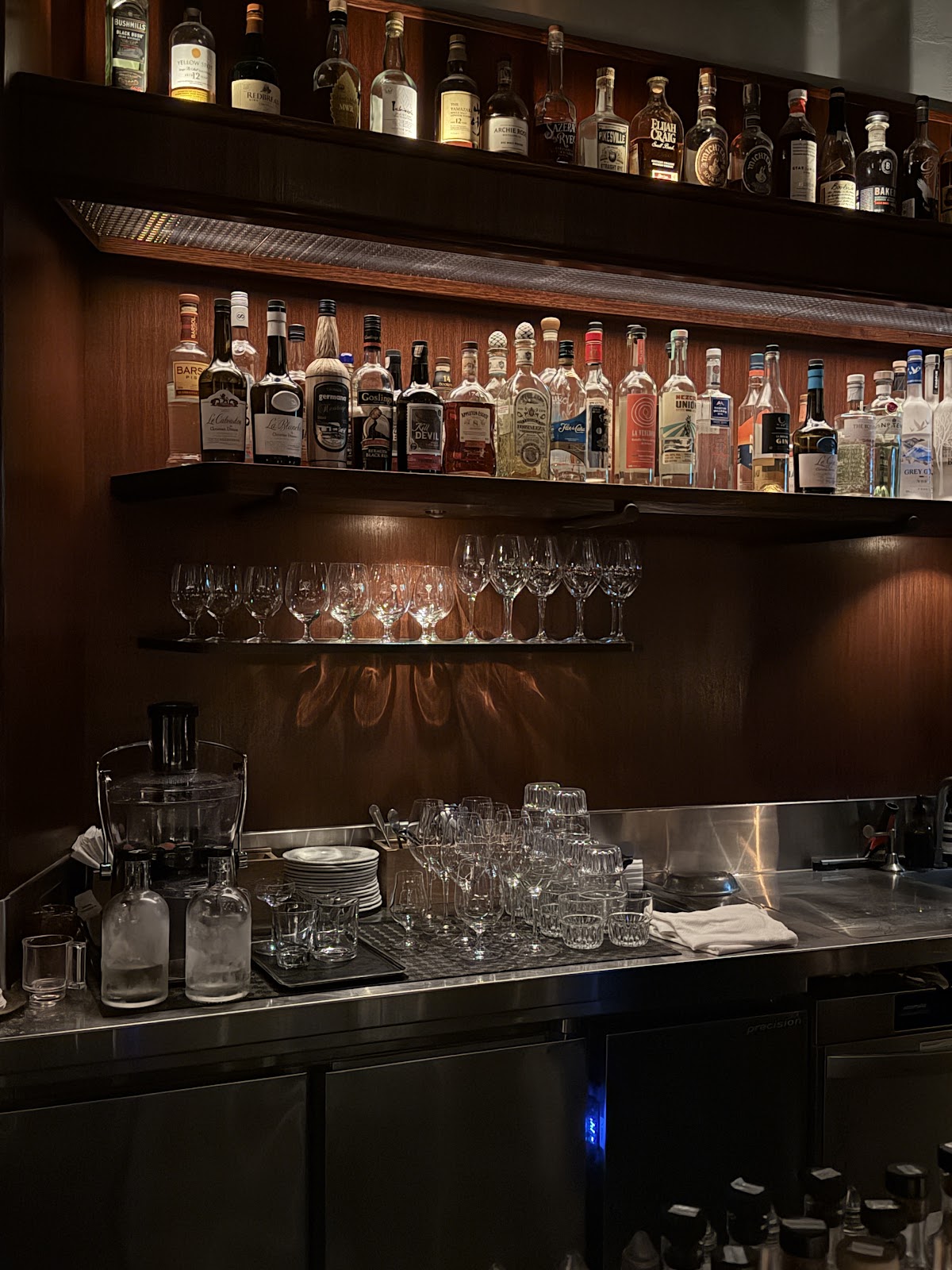 Speakeasy bar with low light
