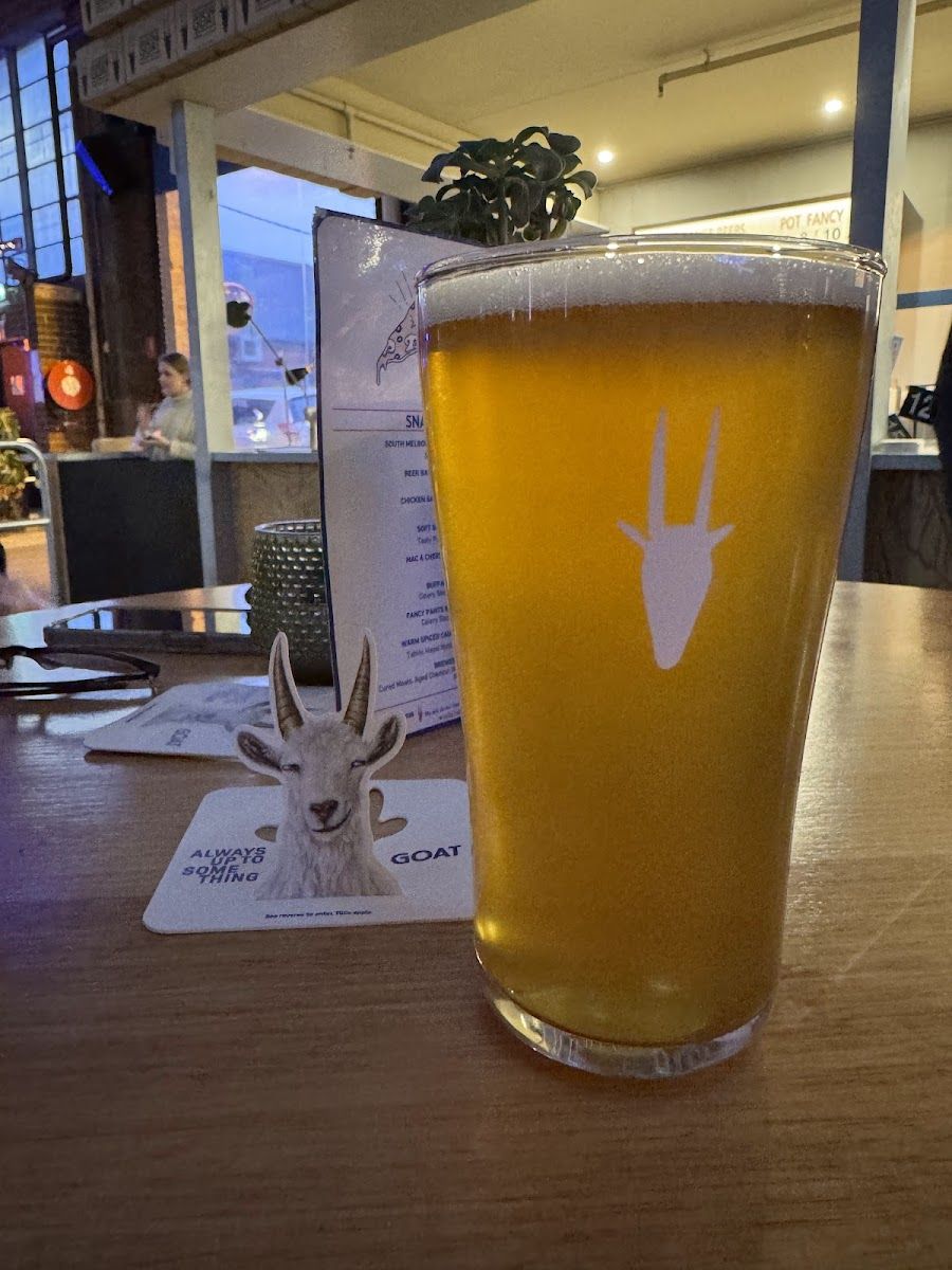 Mountain Goat Beer cocktail at the bar
