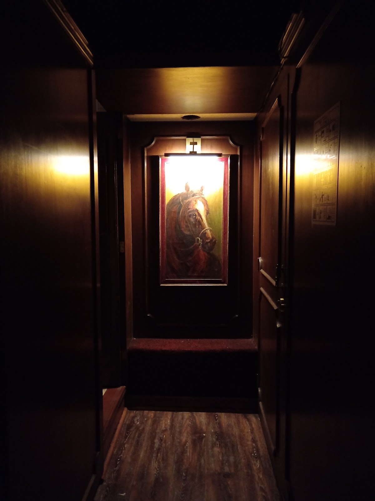 Dim bar interior with warm light