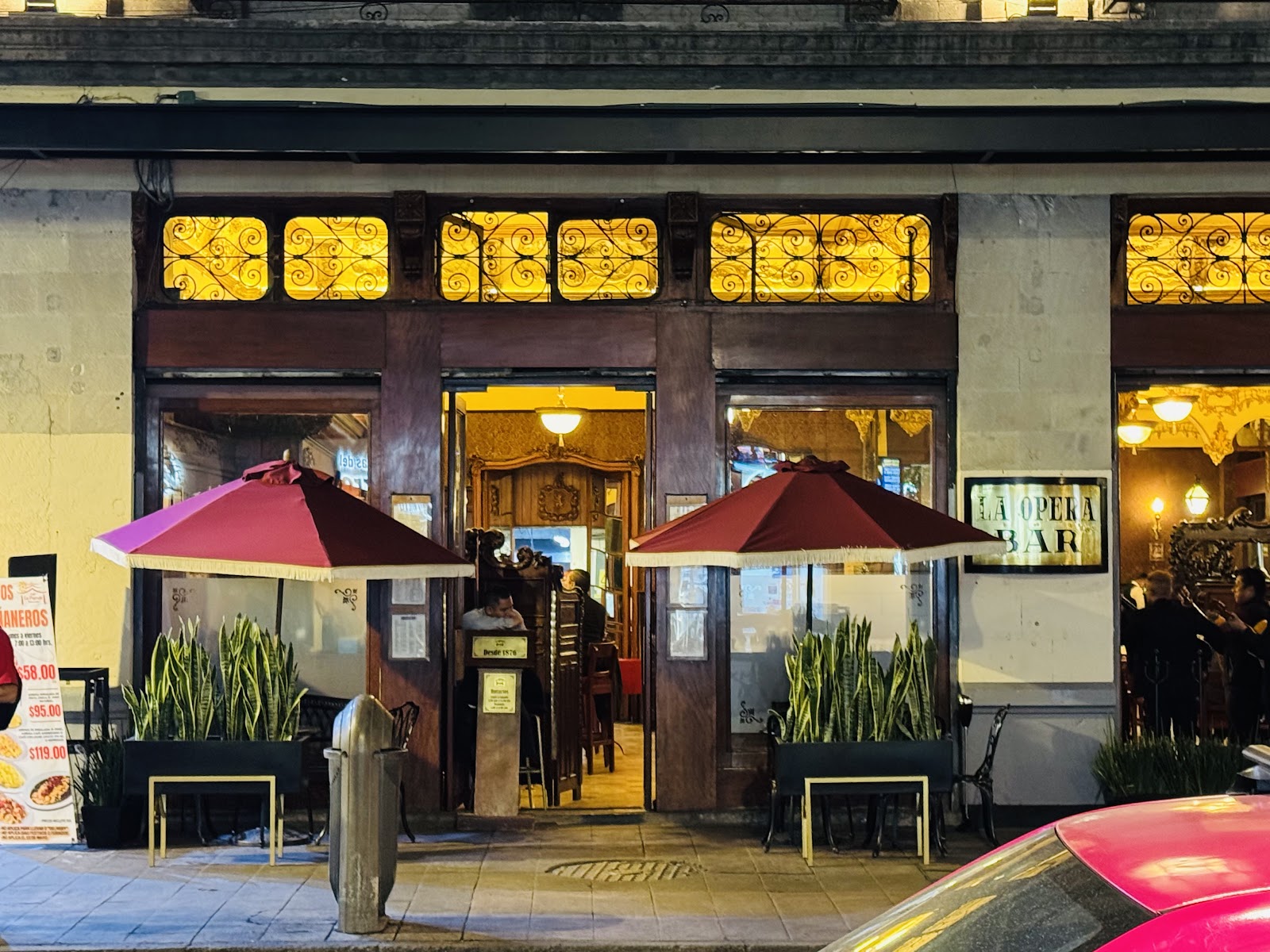 La Ópera Bar Mexico City bar interior