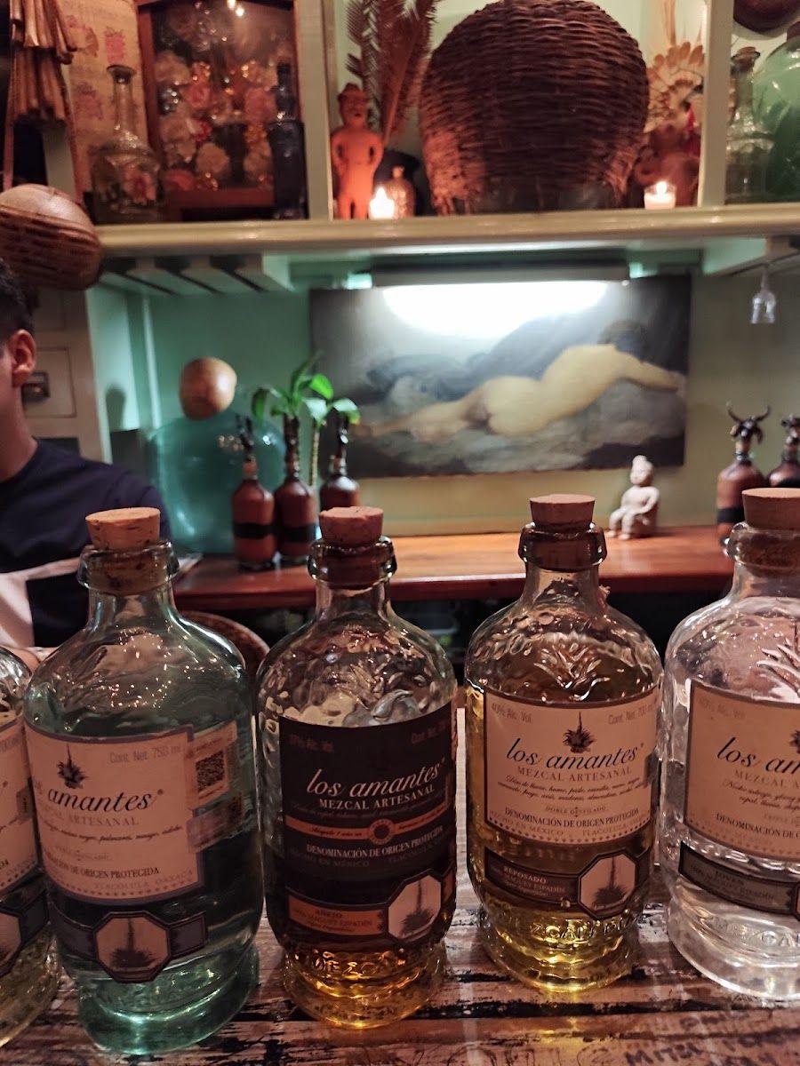 Mezcaleria Los Amantes cocktail at the bar