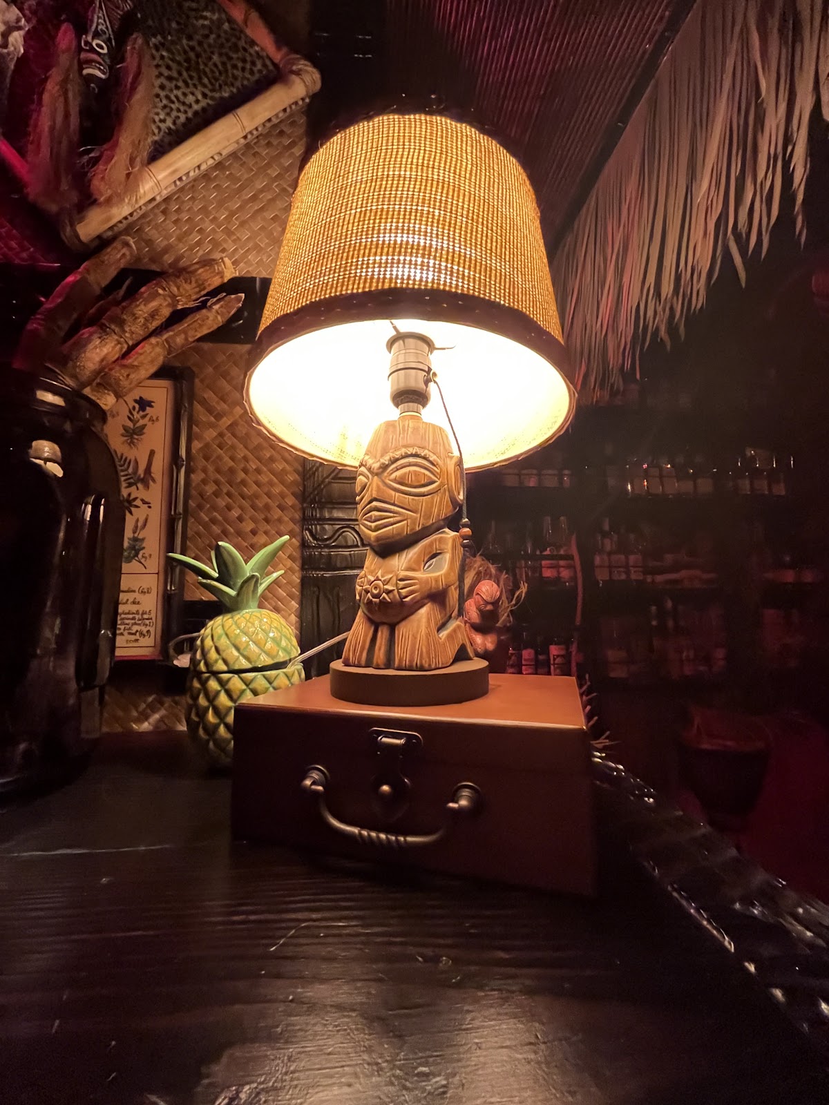Bar atmosphere with warm lighting