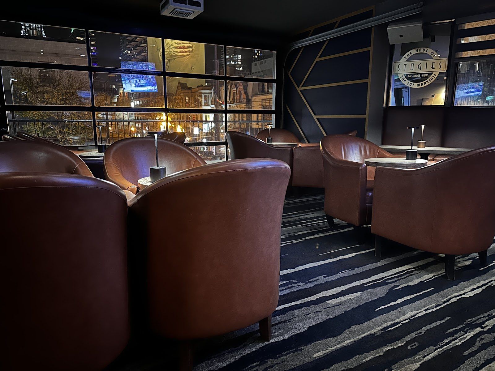 Stogies Cigar Lounge Montreal bar interior