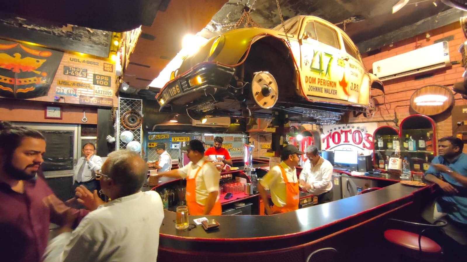 Toto's Garage Mumbai bar interior