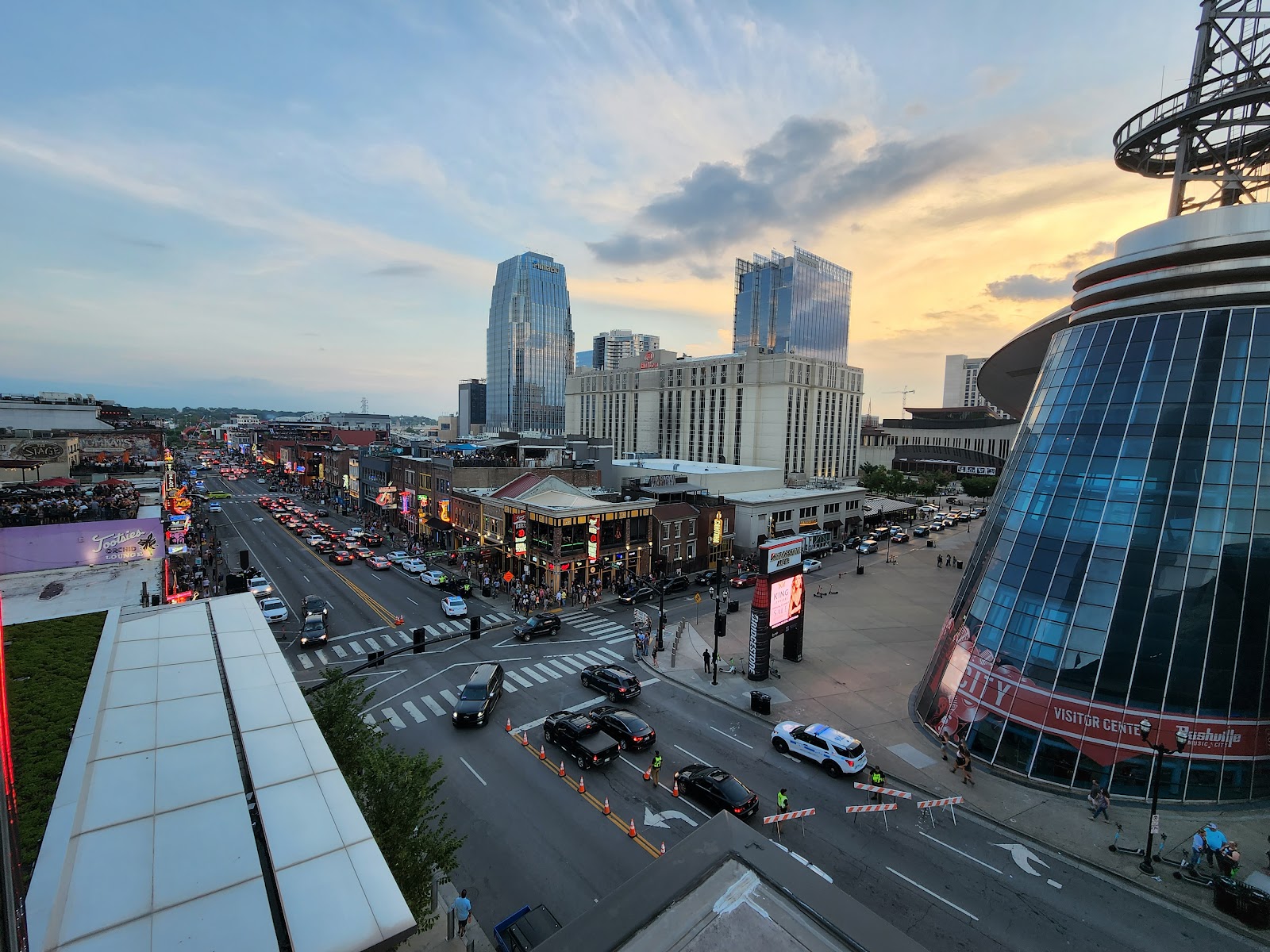 Rooftop bar deck at Assembly Food Hall in downtown Nashville