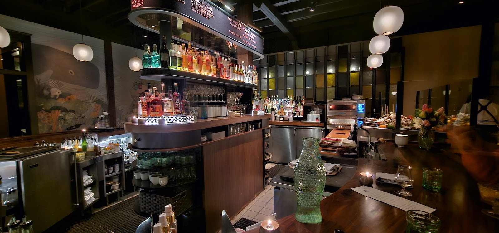Vintage-styled cocktail and wine lounge interior in Germantown Nashville