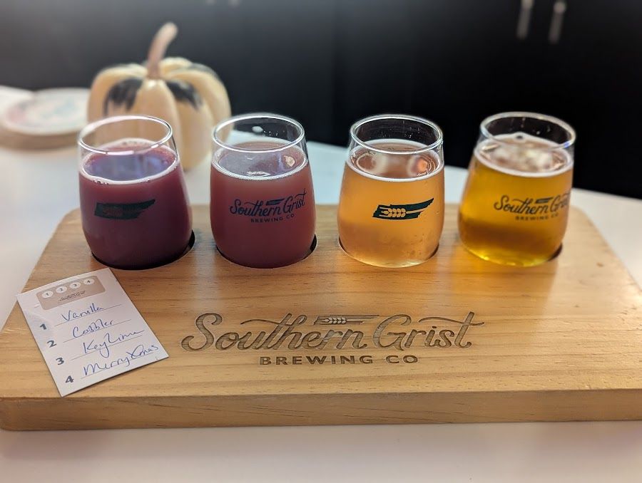 Southern Grist Brewing cocktail at the bar
