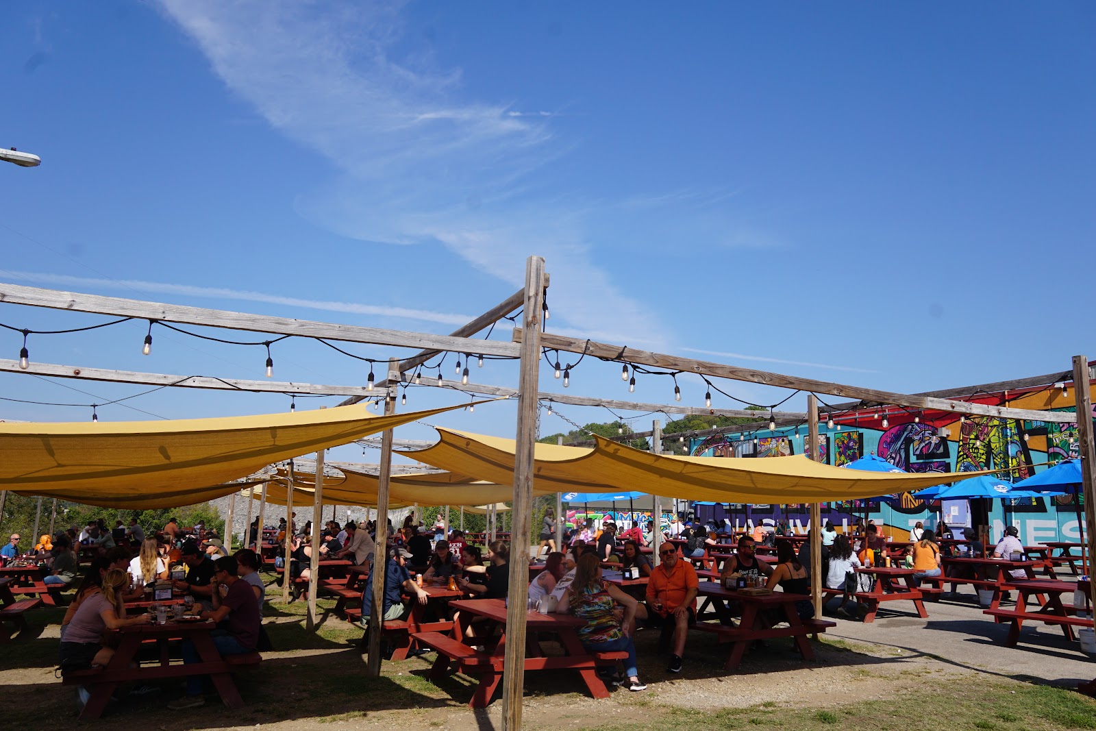 Beer flight and pizza at TailGate Brewery taproom on Charlotte Pike, West Nashville