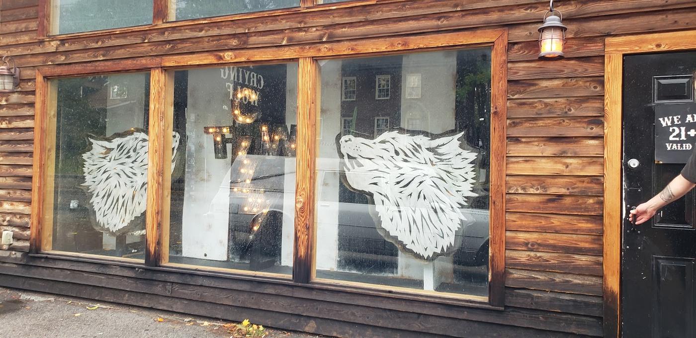 The Crying Wolf bar East Nashville at night