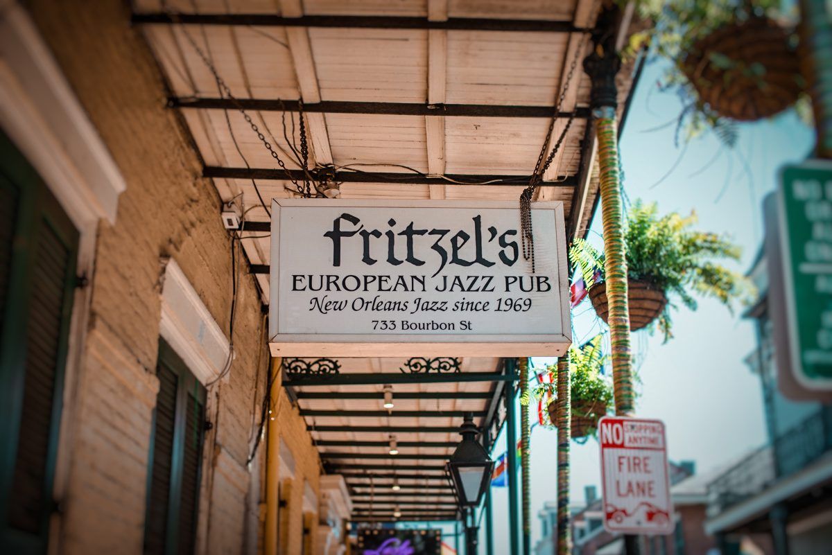 Fritzel's European Jazz Pub New Orleans bar interior