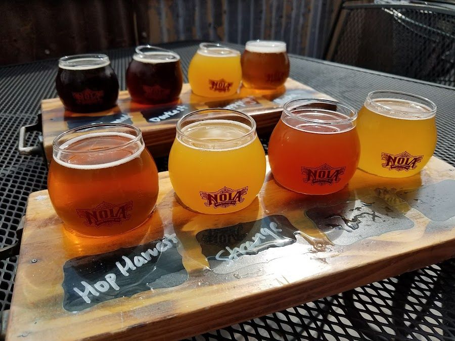 NOLA Brewing cocktail at the bar