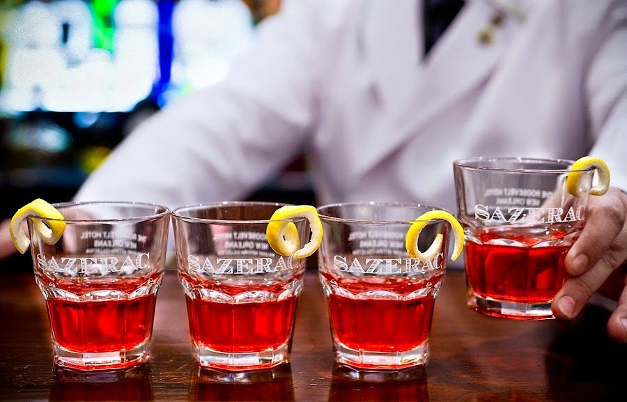 The Sazerac Bar cocktail at the bar
