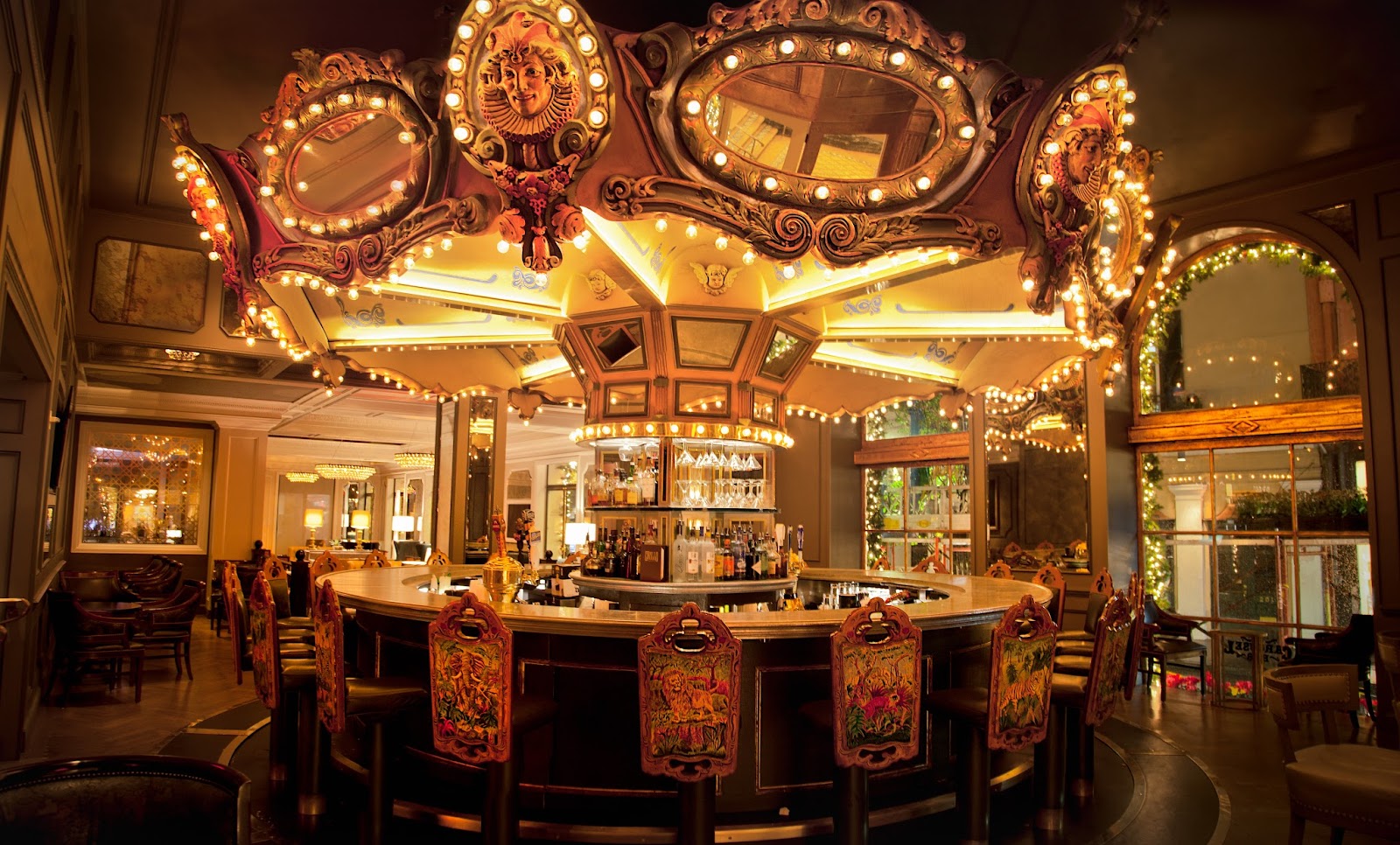 Lounge interior with DJ booth at Robertson's Vieux Carre Lounge, Basin Street New Orleans