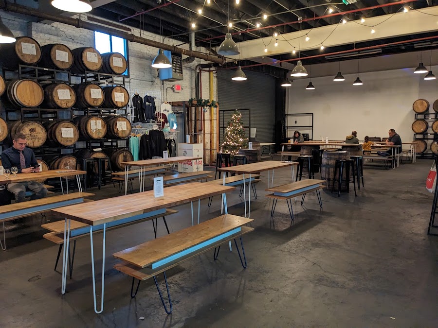 A hazy IPA poured fresh at a Queens brewery taproom