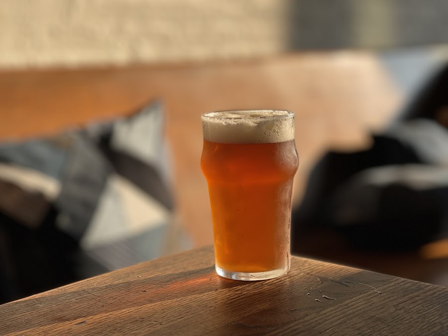 A New York grown ale on a brewery bar