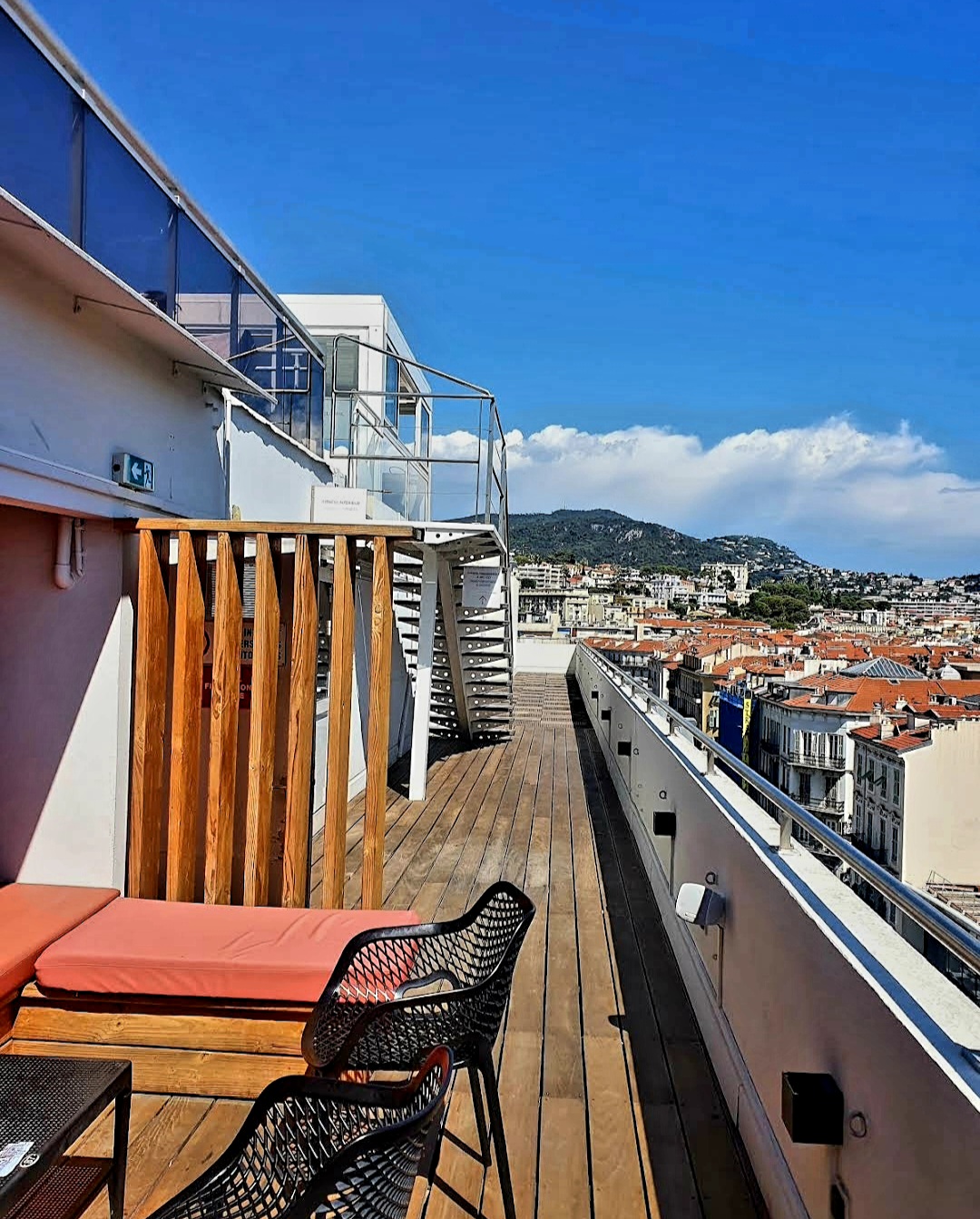 Bella Ciela Nice rooftop terrace at golden hour