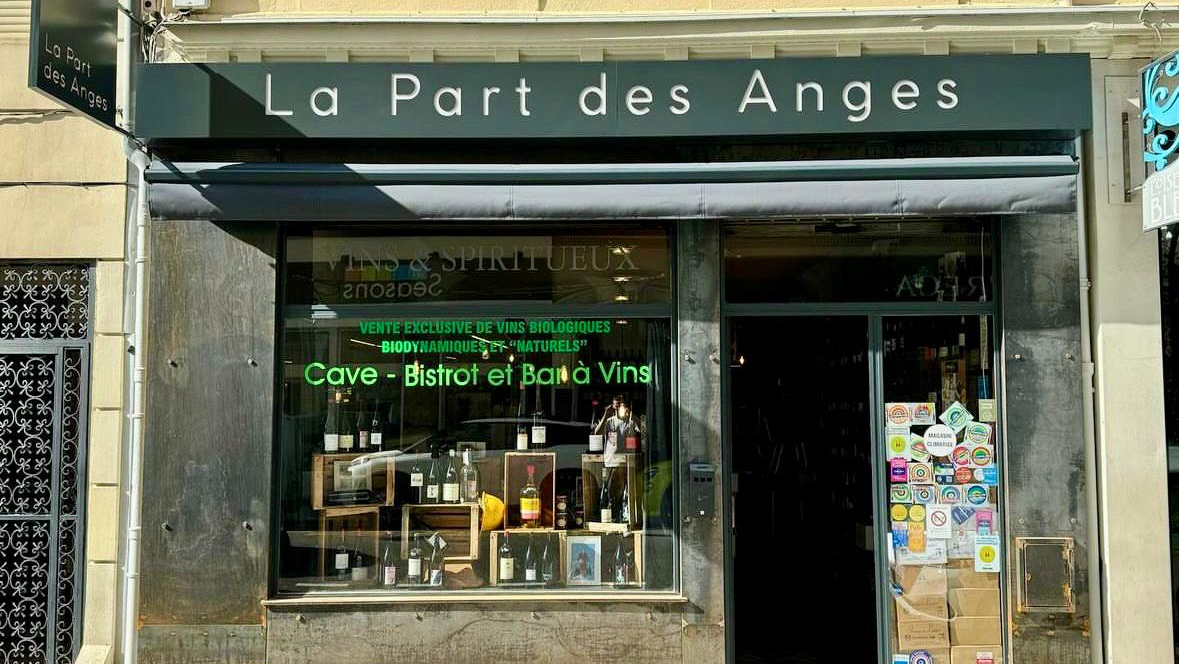 La Part des Anges natural wine shop and bar Nice