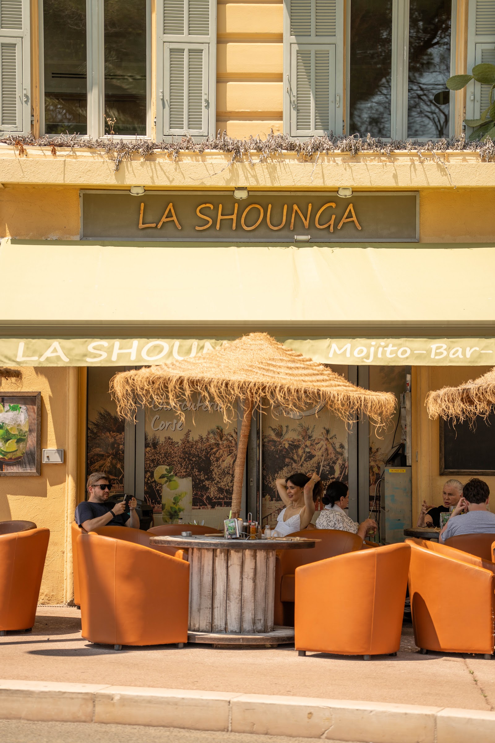 La Shounga Nice mojito bar terrace drinks at dusk