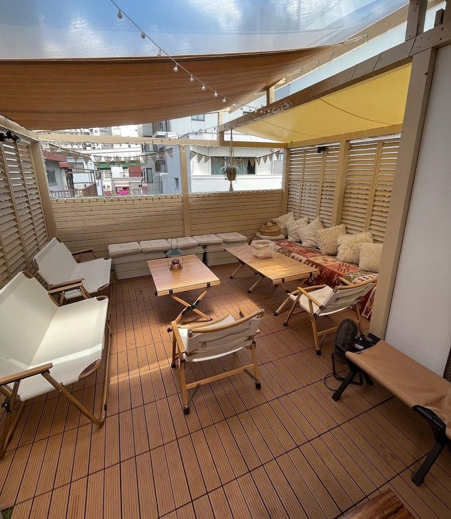 The Pier Osaka Rooftop cocktail at the bar