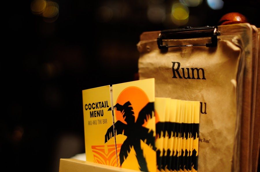 Aku-Aku Tiki Bar cocktail at the bar