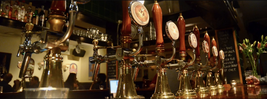 House-brewed beer poured at an Oslo brewpub