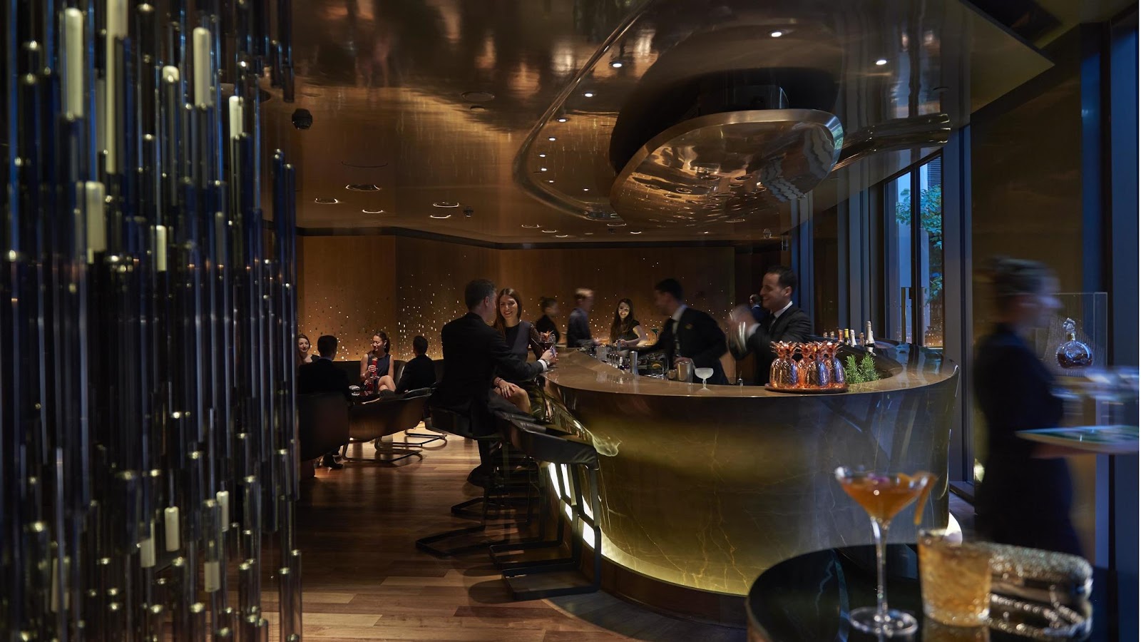 Elegant marble cocktail bar like Bar 8