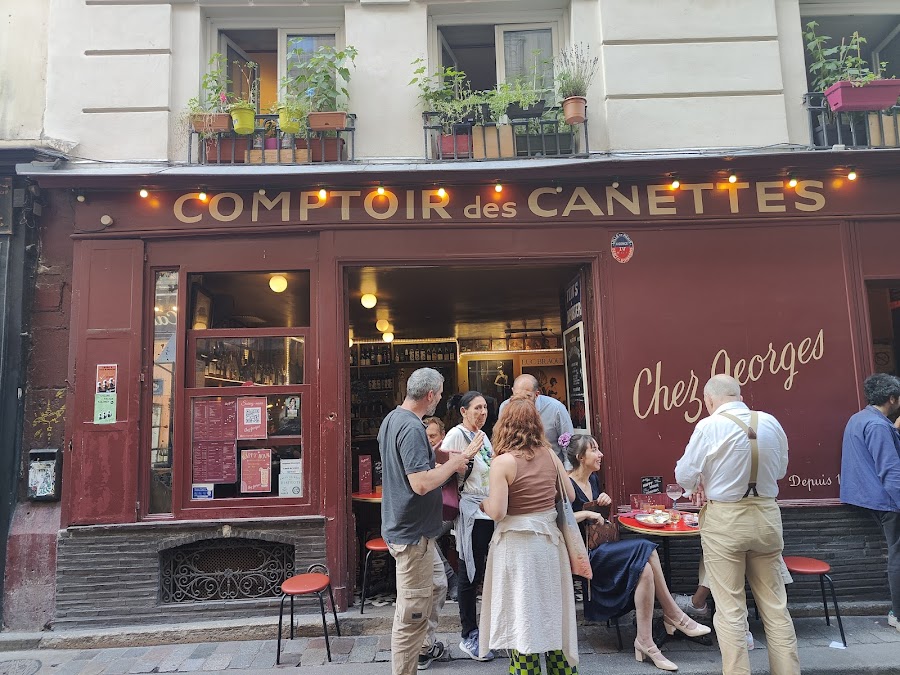 Le Comptoir des Canettes wine bar cellar, Saint-Germain Paris