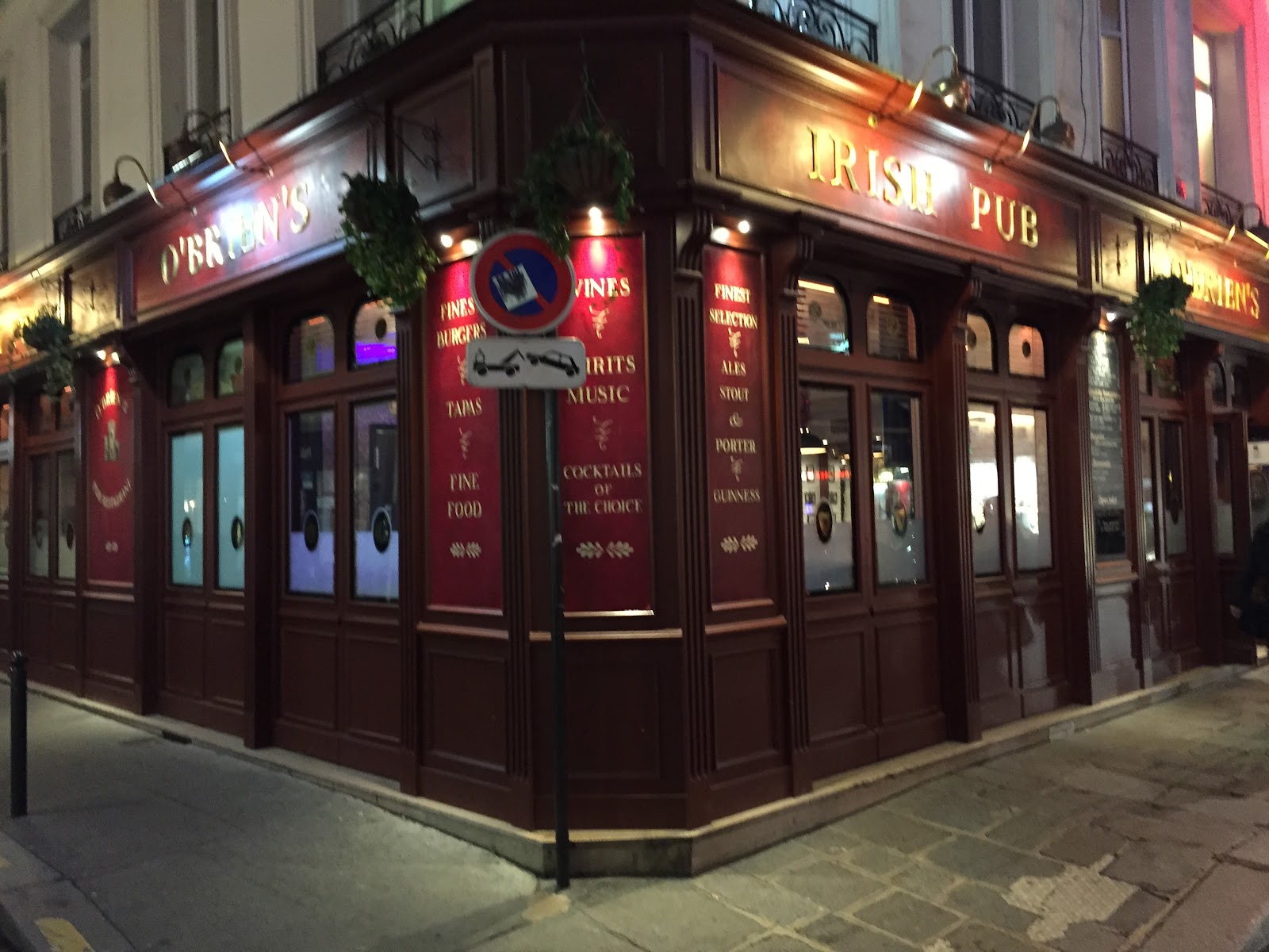 O'Brien's Irish Pub interior near the Eiffel Tower, Paris