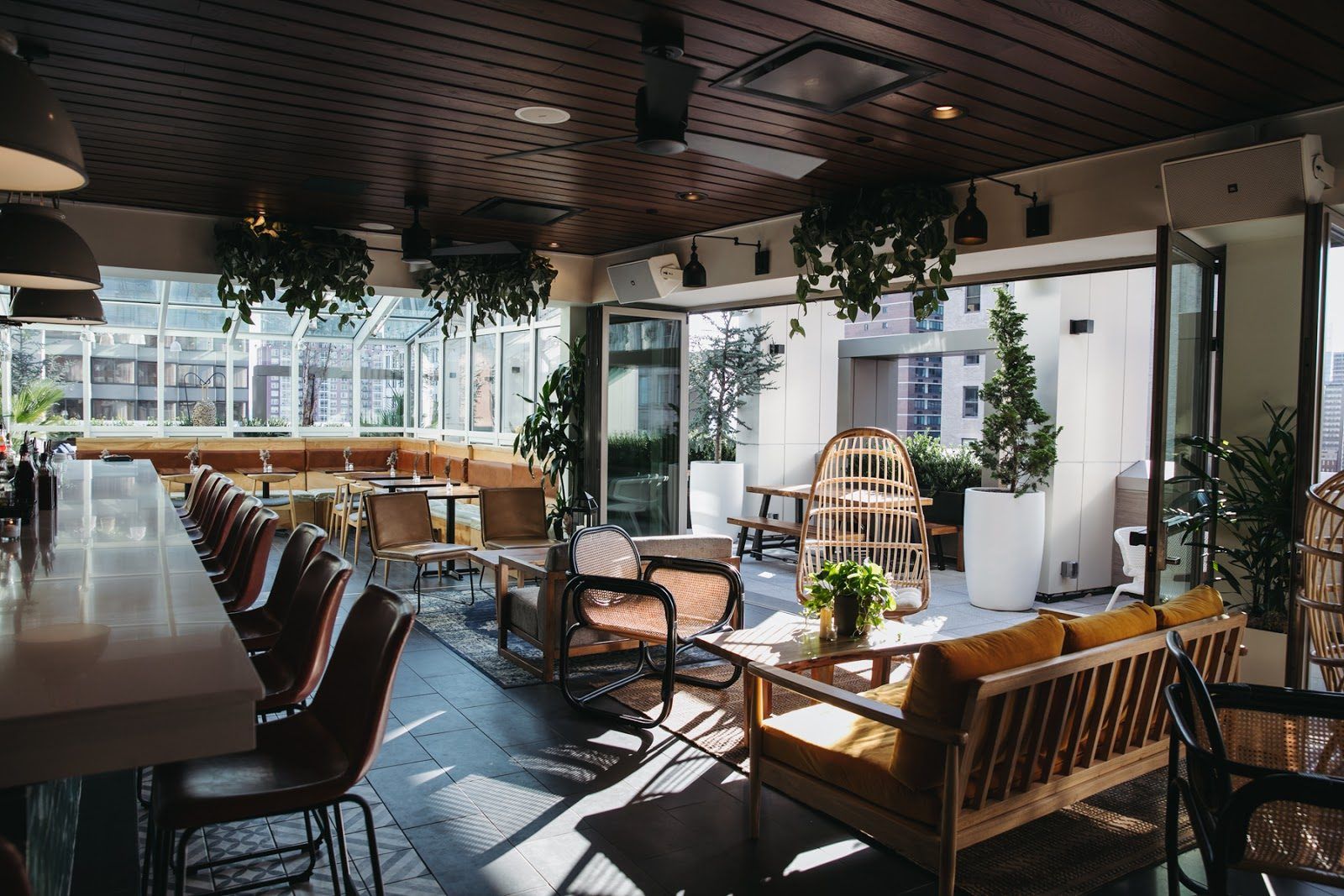 Attico Rooftop at Cambria Philadelphia bar interior
