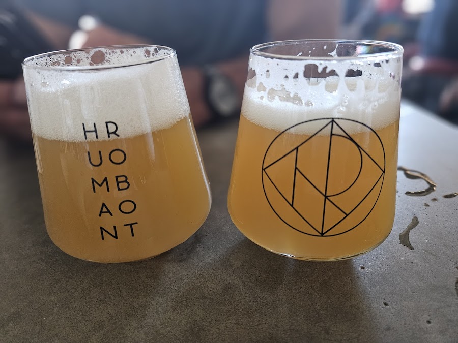Flight of house lagers at a Philadelphia brewery