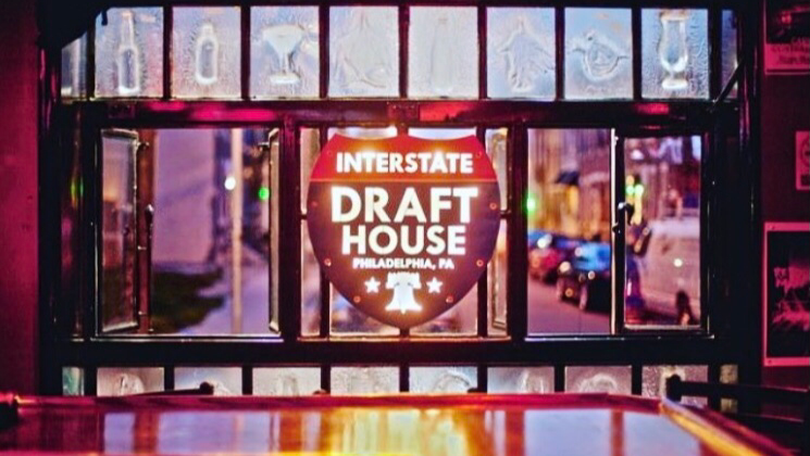 Bar and draft lines at Interstate Drafthouse, Fishtown, Philadelphia